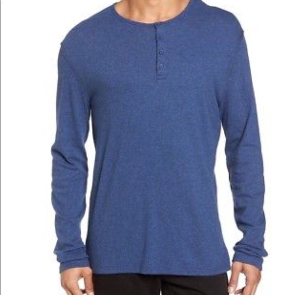 Vince Raw Edge Long Sleeve Henley XXL